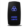 Rocker Switch 12V 24V Zombie Light LED Illuminated Waterproof 20A Spst on/off Lighted for Jeep Auto Marine Boat